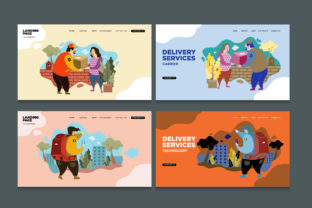 20 Flat Landing Page Illustrations