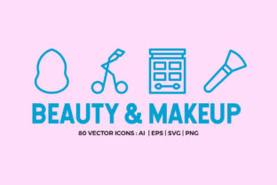 80 Beauty Makeup Line Icons: A Minimalist Designer’s Dream