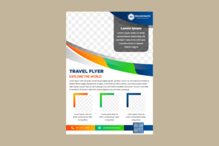 Abstract Flyer Green Blue Orange Design Guide