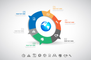Circle Business Infographic: Editable Vector Templates