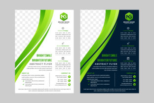 Elevating Corporate Identity with the Green Flyer White and Blue Background Design