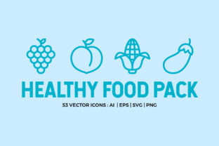 Healthy Food Line Icons: A Minimalist Design Pack for Every Project