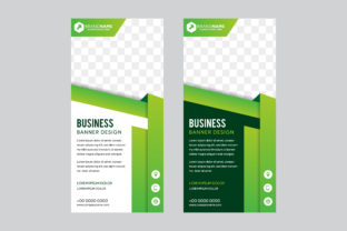 Vertical Banner Green: Elevating Your Brand with Modern Vector Designs